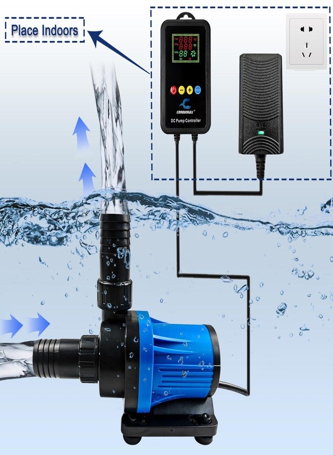 CONQUERALL DC 24V CHS-1500 9W DC Return Pump 385GPH(US) 9.1FT Durable with Controller for Fish Tank, Aquaculture, Aquaculture Oxygenation . - Image 3